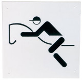  - Sign , 150 x 150 mm , uzda dráha ( podle. Lesní zákon Niedersachsen ) No uzda cesta ( podle. Lesní zákon Niedersachsen )