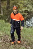  - Flexorain reflexní bunda do deště oranžovo-modrá / XL