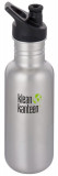  - Klean Kanteen pitná láhev Klasická, barevně broušená nerezová ocel. Kapacita 532 ml. Pohotovostní hmotnost 187 g. Kartáčovaný nerez