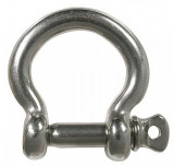  - Třmeny, z nerezové oceli , zakřivené , pin průměru 5 mm, jasné otevření šroubu 10mm , lámání Hmotnost 1200 kg Průměr Pin 6 mm, čiré ​​otevření šroubu 12mm , Pevnostní zatížení 1900kg