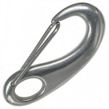  - Karabina , nerezová ocel , délka 50 mm, háček průchod 10 mm, lámání hmotnost 200 kg Long 100 mm háček Durch Lass 22mm , Bruch zatížení 1800kg