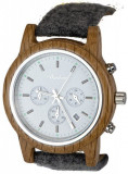 - Waidzeit drevené hodinky pánske Barrique Chronograph s lodénovým remienkom