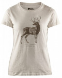  - Dámské triko Fjällräven Deer Print, barevný asfalt. Velikost XS. tmavě šedá / S