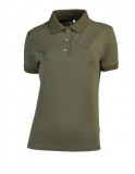  - OS-Trachten Damen-Poloshirt, Farbe oliv. Größe XS. olivová / L
